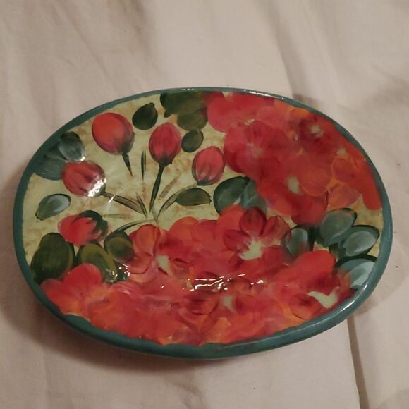 Lesal Ceramics Floral Design Soap Dish NWT - Picture 4 of 4